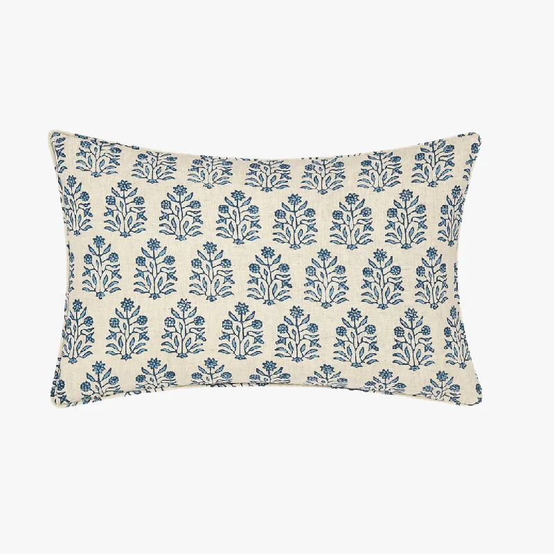 Amer Azure Lumbar Pillow Cover