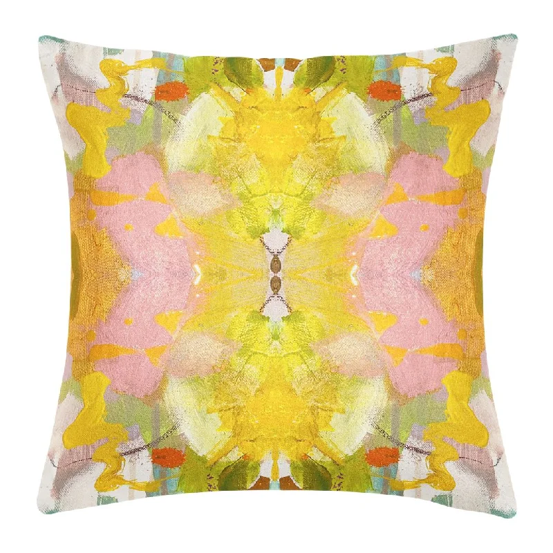 Jardin Yellow 22x22 Pillow