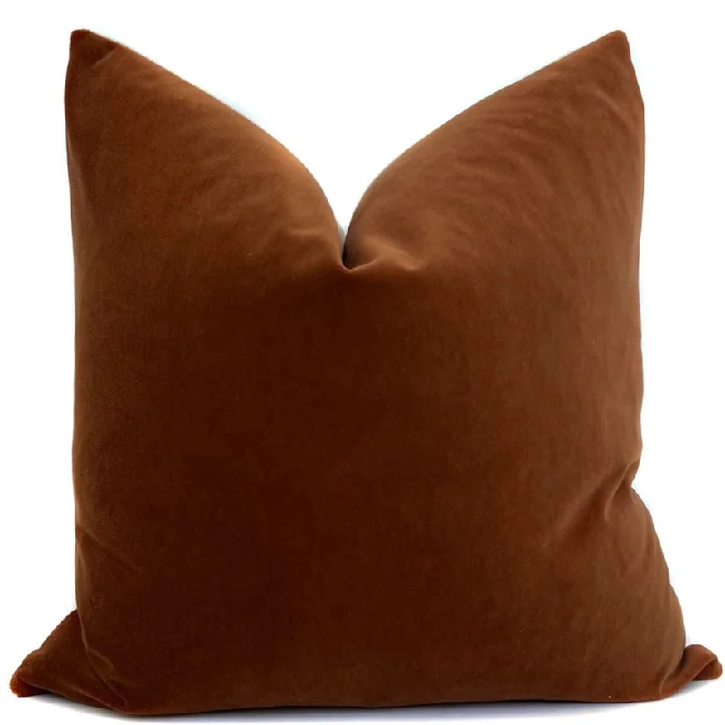 Rust Velvet Pillow Cover