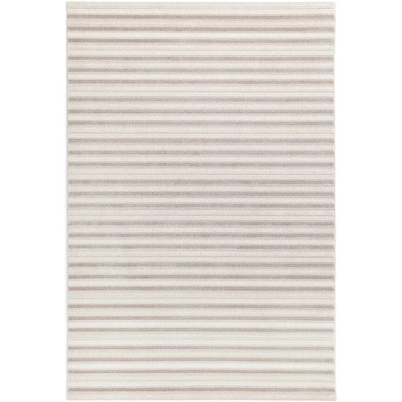 Agra Light Beige Striped Rug