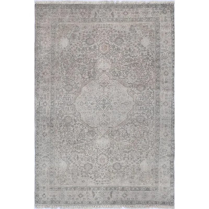 Agraba Grey Rustic Traditional Rug