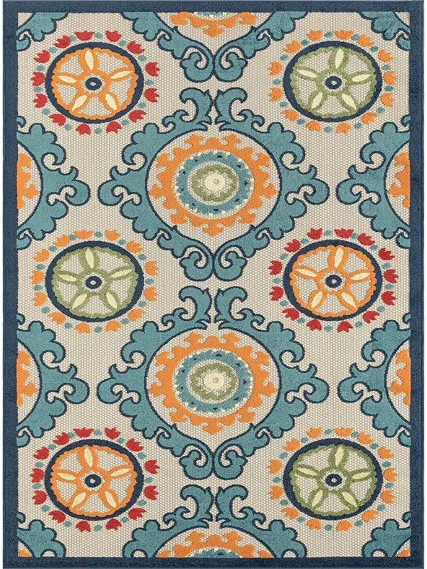 Copa Cabana 81811TML Teal/Multi Rug