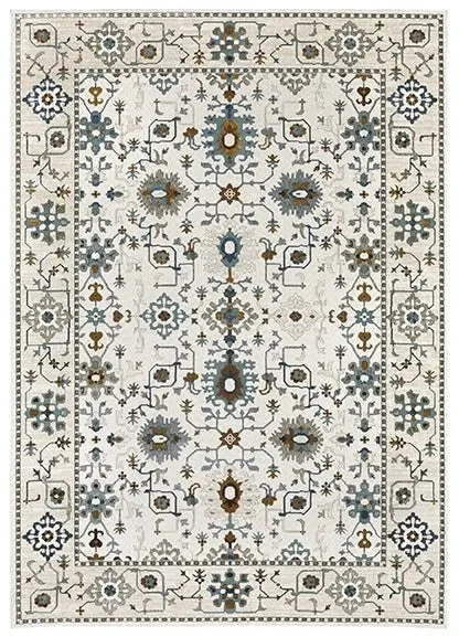 Ellington ELL10 Ivory/Blue Rug