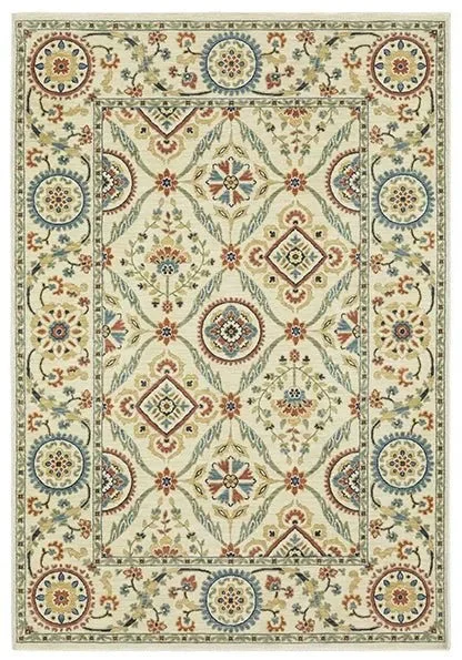 Francesca FR07A Ivory/Multi Rug