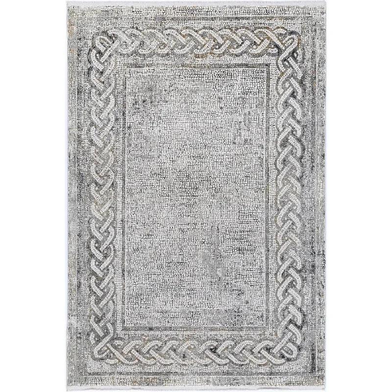 Giorgio Grey & Anthracite Mosaic Rug