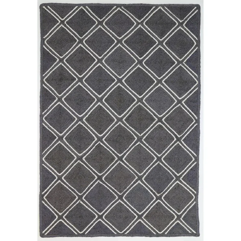 Jaipur Parquetry Grey Jute Rug