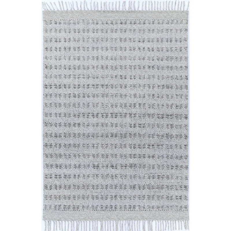 Kailua Silver Wool Rug (Brick)