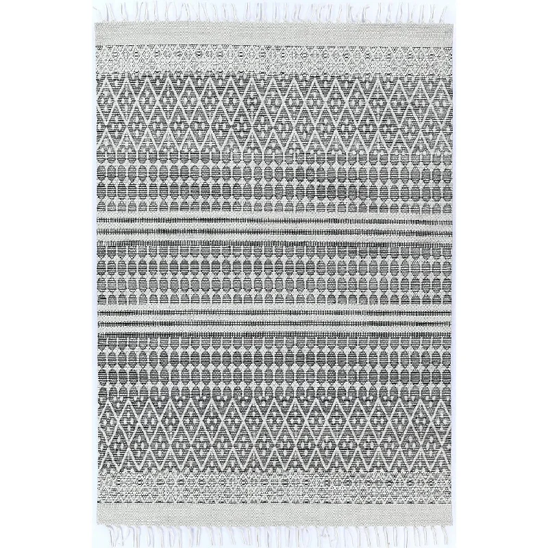 Kailua White Wool Rug (Aztec)