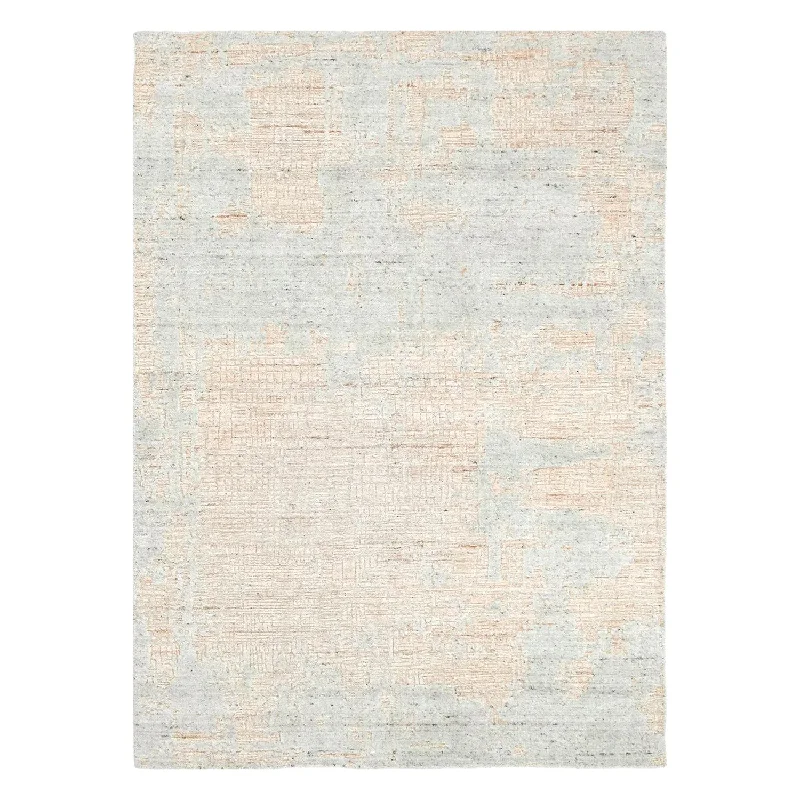 Karus Handmade Turquoise Rust Knotted Designer Rug