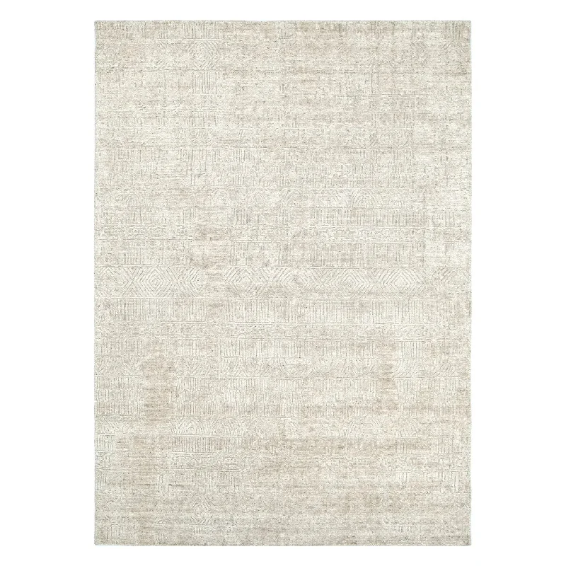 Karus Handmade Beige Knotted Designer Rug