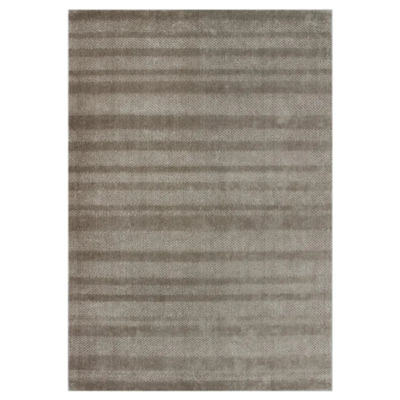 Lacey Plain Beige Wool Rug