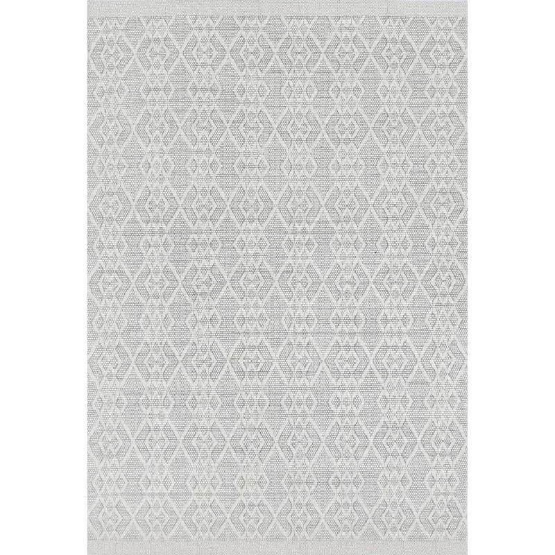 Pani Geometric Woven Light Grey