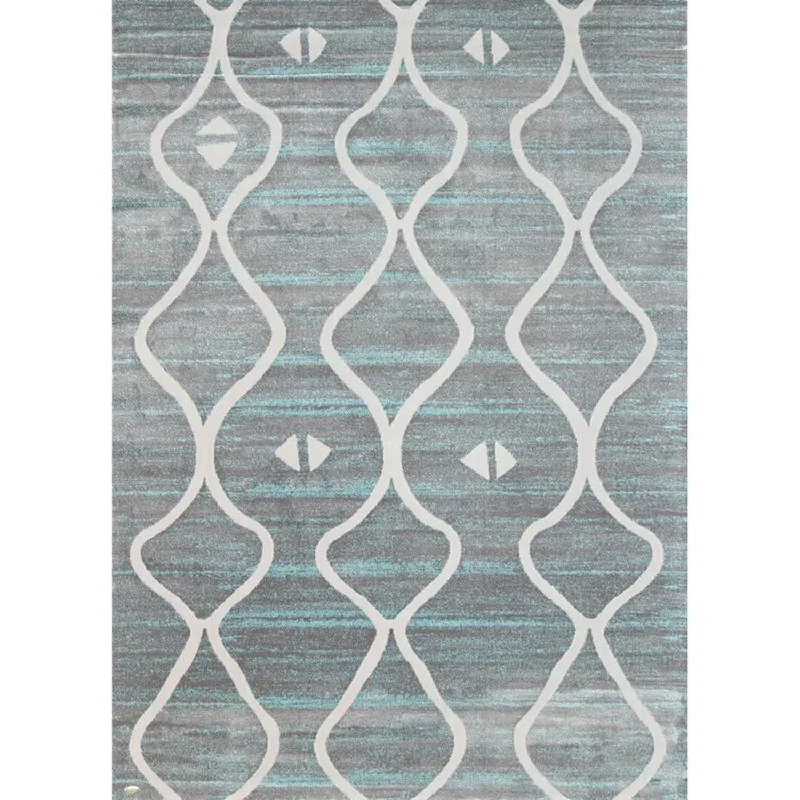 Pierre Cardin Sateen Wavy Designer Rug Grey