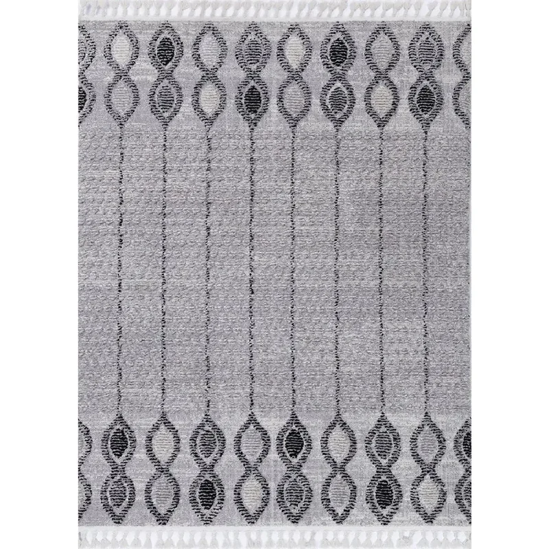 Zellige Grey Patterned Rug