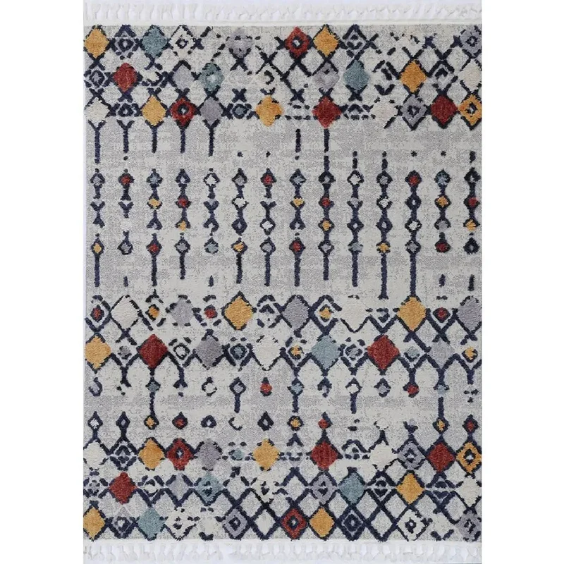 Zellige Grey Multi Patterned Rug