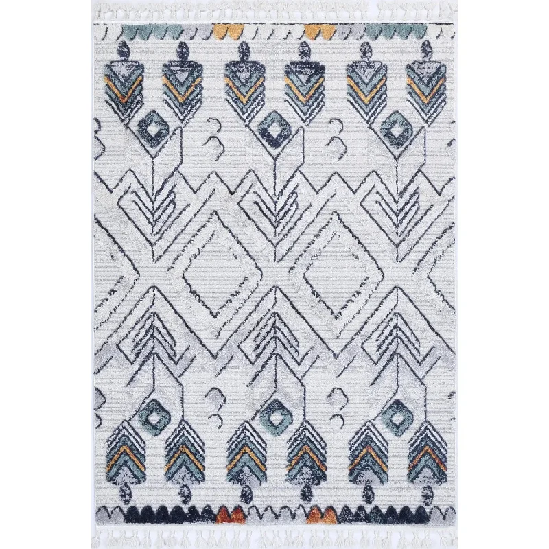 Zellige Aztec Grey Multi  Rug