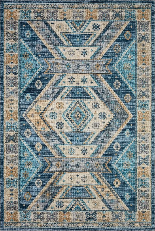 Zion Zio-02 Ocean/Gold Rug