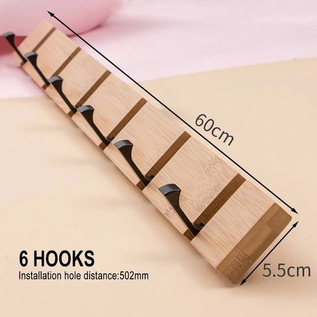 Wood 6 Hooks