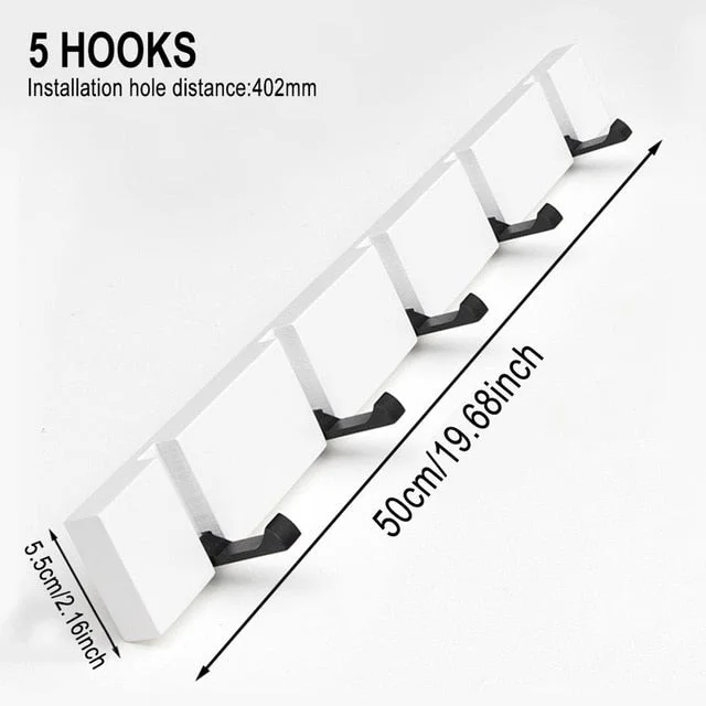 White 5 Hooks