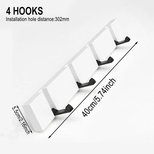 White 4 Hooks