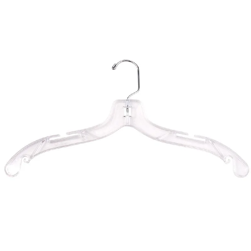 Plastic Shirt Hanger - 17" - Clear - 100/Carton