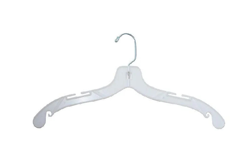 Plastic Shirt Hanger - 17" - White - 100/Carton