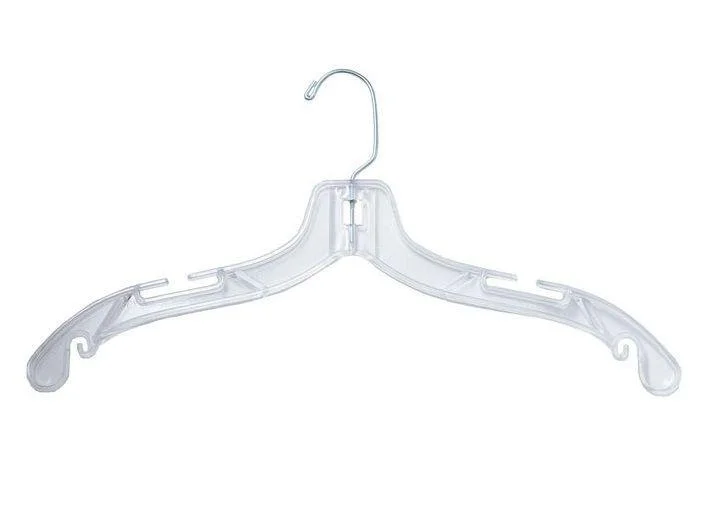 Super Heavyweight Shirt Hanger - 17" - Clear - 100/Carton