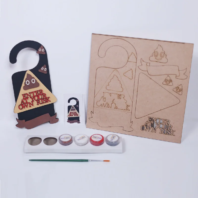 Toilet Theme Door Hanger DIY Kits