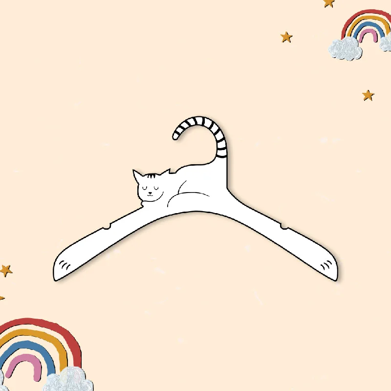 White Cat Kids Clothes Hangers