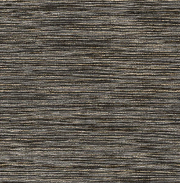 Alton Black Faux Grasscloth Wallpaper from Fusion Advantage Collection