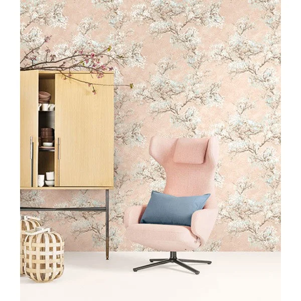 Cherry Blossom Wallpaper in Peach from the French Impressionist Collection