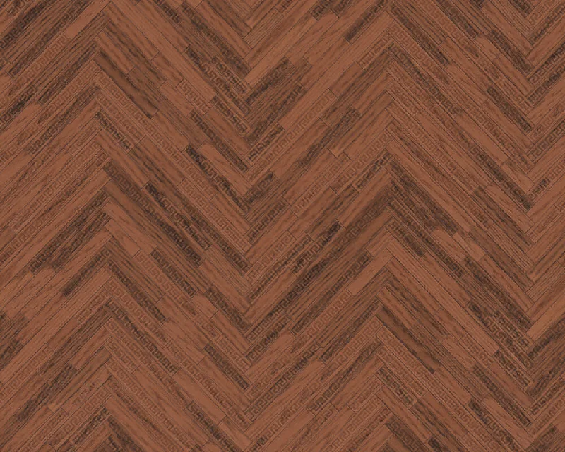 Cottage Wood Textured Wallpaper in Bronze/Brown from the Versace IV Collection