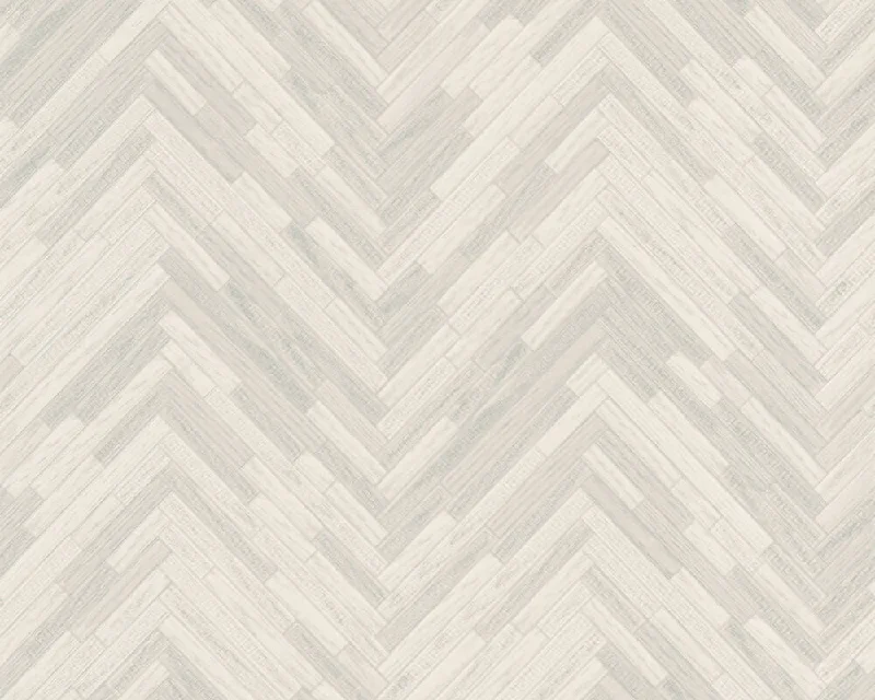 Cottage Wood Textured Wallpaper in Grey/Ivory from the Versace IV Collection