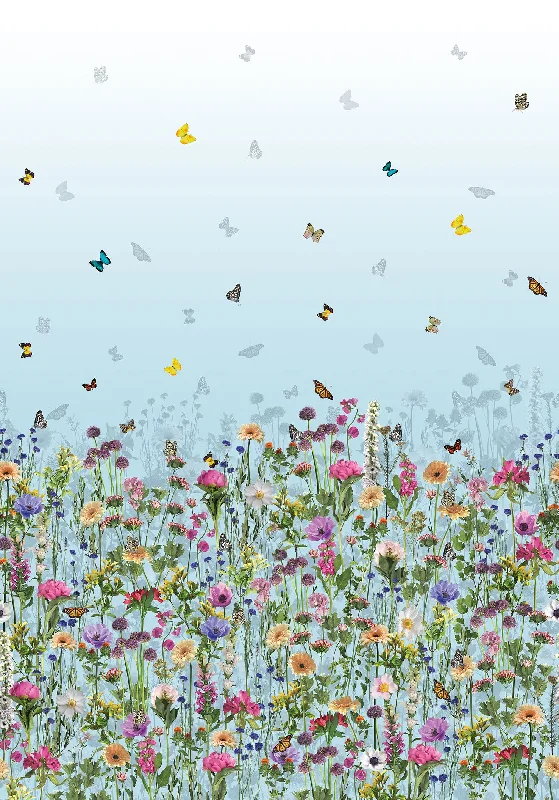 Deya Meadow Wallpaper in Multi-Color from the Deya Collection