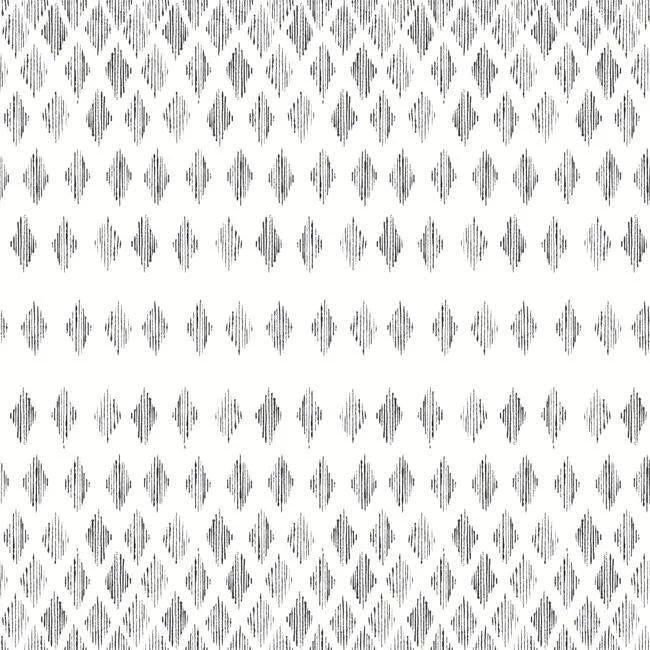 Diamond Ombre Wallpaper in Black and White from the Simply Farmhouse Collection