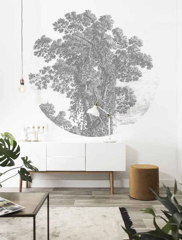 Engraved Tree 013 Wallpaper Circle by KEK Amsterdam