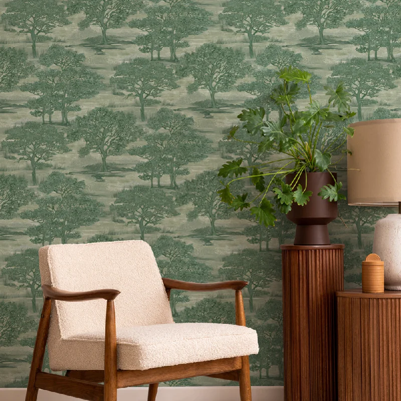 Forest Toile Peel and Stick Wallpaper