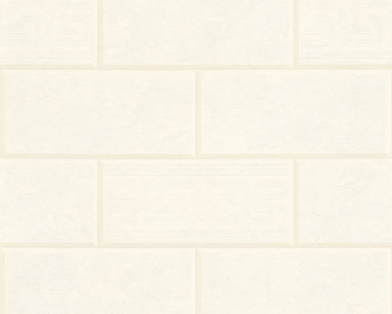 Modern Bricks/Stones Textured Luxury Wallpape in Ivory