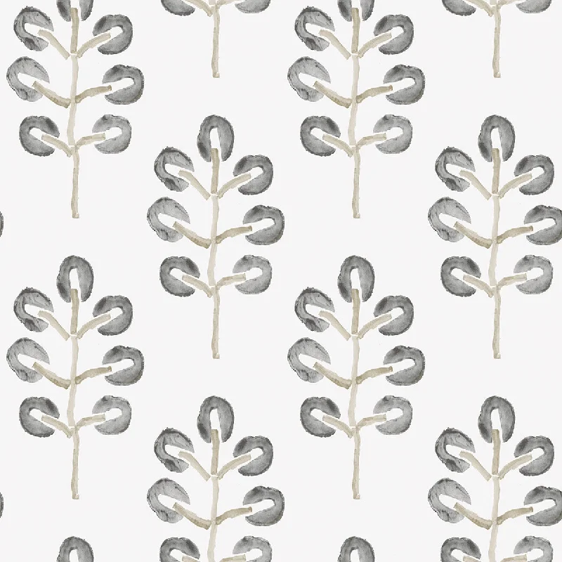 Plum Tree Black Botanical Wallpaper from the Thoreau Collection