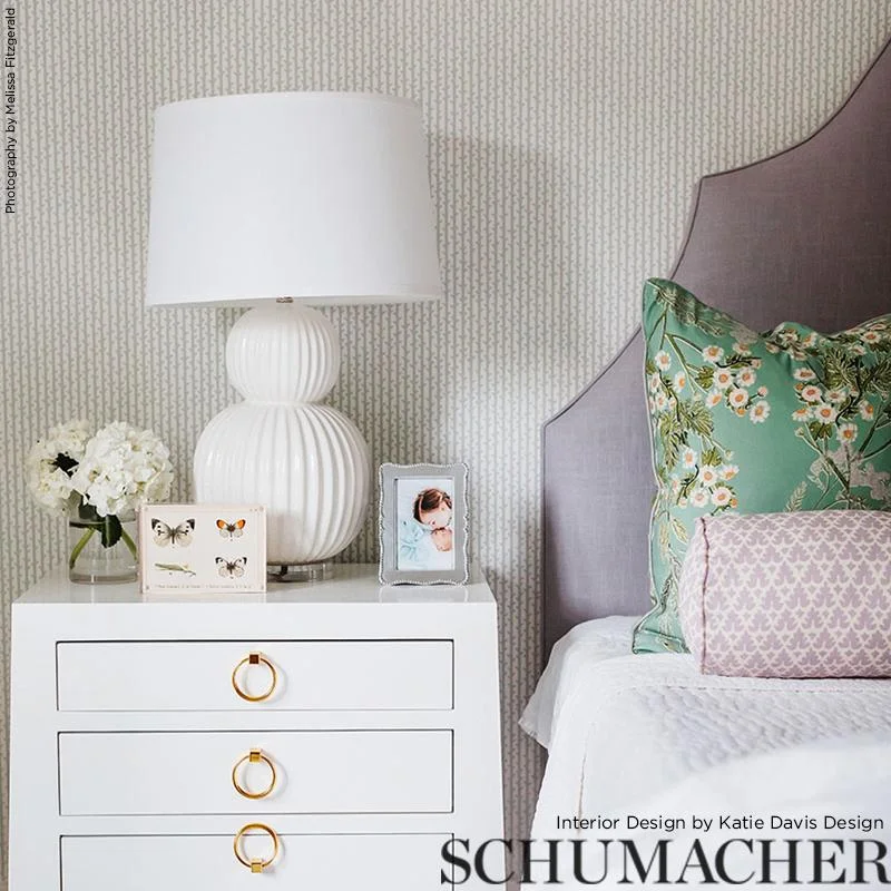 Schumacher Twig Stripe Wallpaper