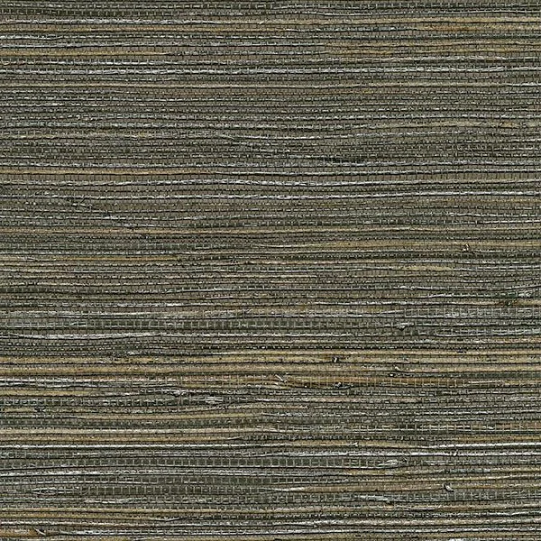 Shandong Ramie Grasscloth Wallpaper in Chocolate by Brewster Home Fashions