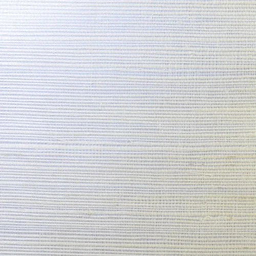 Sisal Grasscloth Wallpaper in Metallic Silver and Ivory from the Luxe Retreat Collection