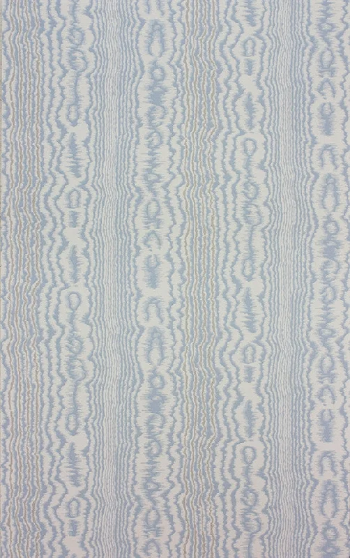 Tagus Wallpaper in Blue and Ivory by Nina Campbell for Osborne & Little