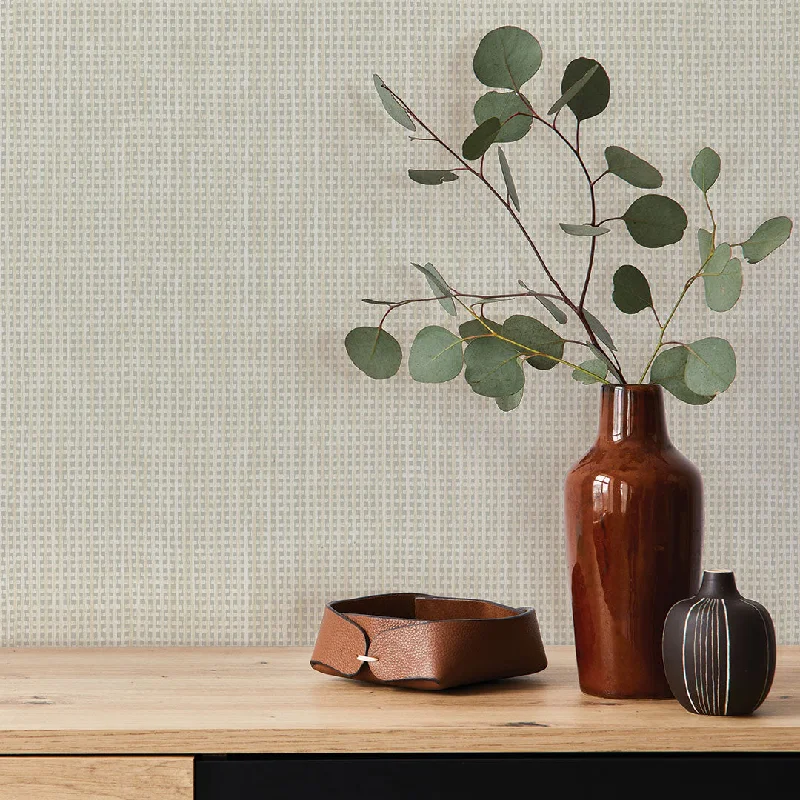 Faux Textured Rattan Peel and Stick Wallpaper