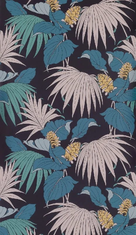 Vernazza Wallpaper in Teal and Blus from the Manarola Collection by Osborne & Little