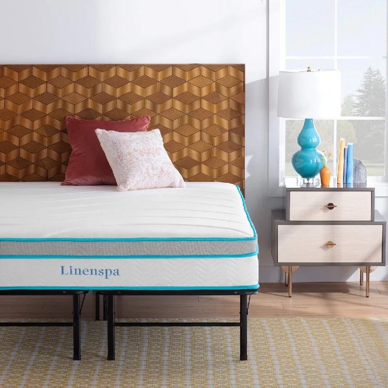 10 Inch Memory Foam and Spring Hybrid Mattress - Medium Feel - Bed in a Box - Quality Comfort and Adaptive Support - Cooling