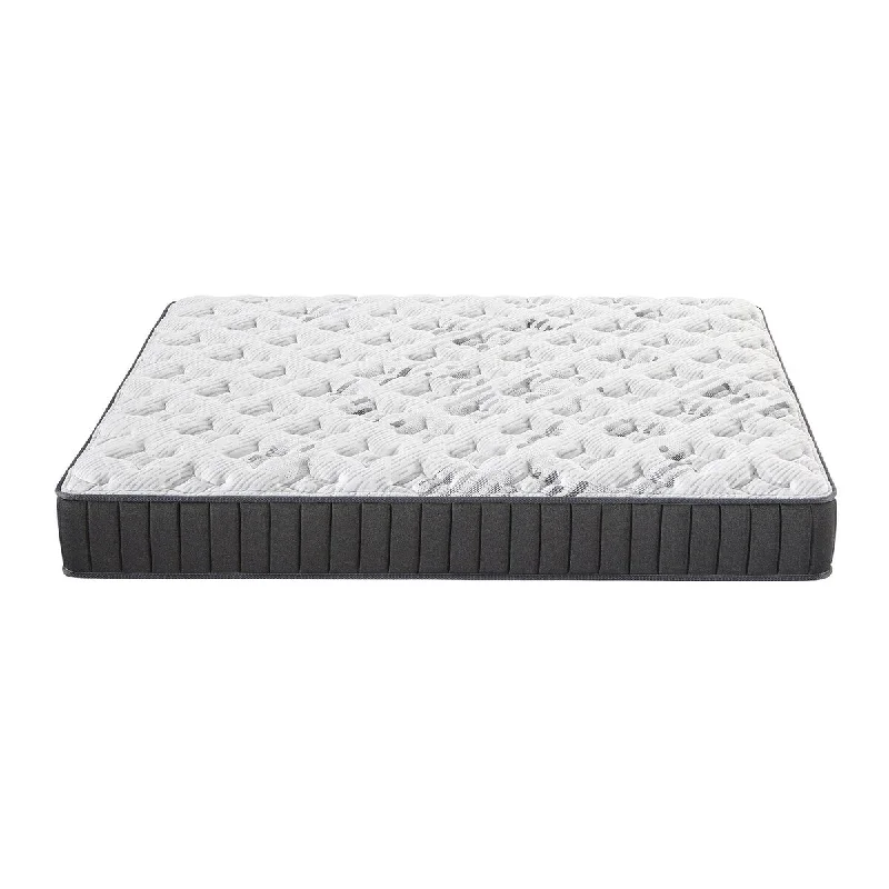 11-inch Medium Pocket Spring Mattress in White and Black