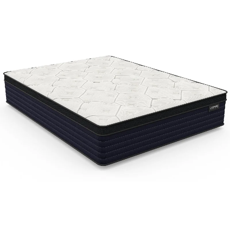 14 Inch Cool Copper Hybrid Mattress Cooling Memory Foam Mattress Medium Feel Twin White