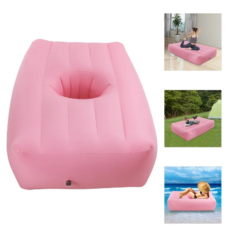 Air Mattress with External Pump PVC Inflatable Bed