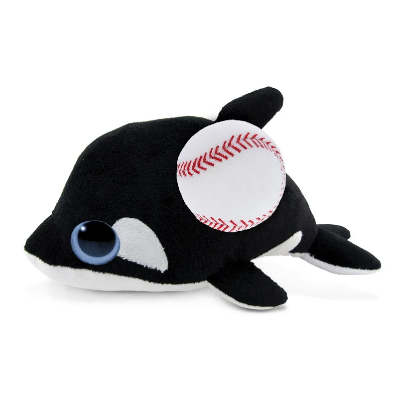 DolliBu Big Eye Killer Whale Stuffed Animal with Baseball Plush Toy - 6 inches